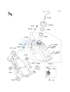 KX 100 A [KX100 MONSTER ENERGY] (A6F - A9FA) D7F drawing FUEL TANK