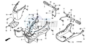 PES125R9 France - (F / CMF STC) drawing FLOOR STEP/PILLION STEP