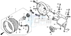 CB250 NIGHTHAWK drawing HEADLIGHT (2)