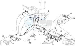 Shiver 750 PA (AA, JP, MAL, T) drawing Front lights