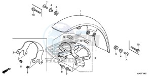 VT750SE Shadow E drawing FRONT FENDER (VT750C2S/ S)