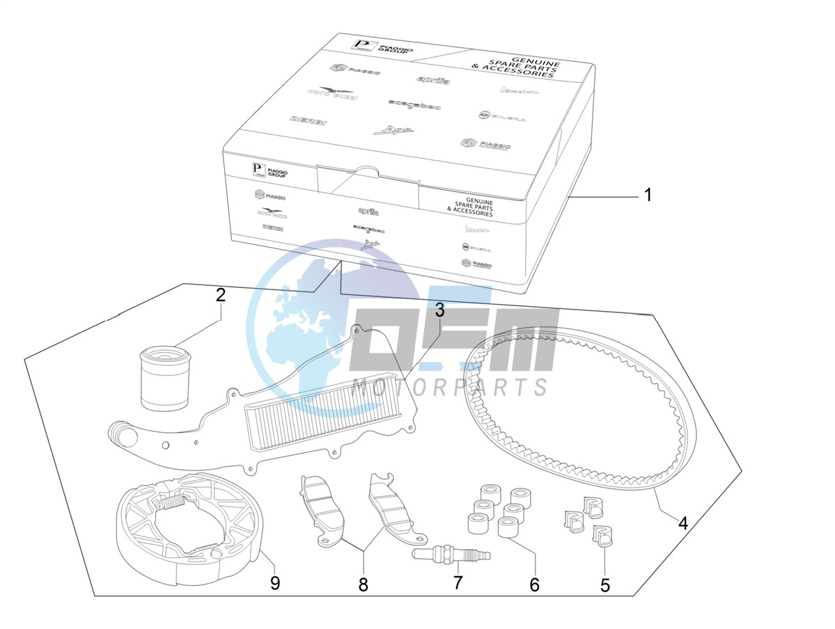 Complete wear and maintenance kit