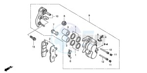 NHX110WH drawing FRONT BRAKE CALIPER