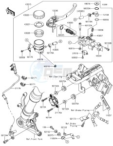 Z1000SX ZX1000WHF XX (EU ME A(FRICA) drawing Front Master Cylinder