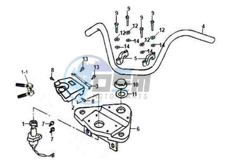 HANDLEBAR / FORKPLATE / LOCK