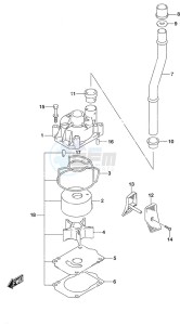 DF 200A drawing Water Pump