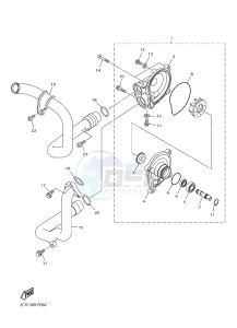 YZF-R1 998 R1 (2CRC 2CRD) drawing WATER PUMP