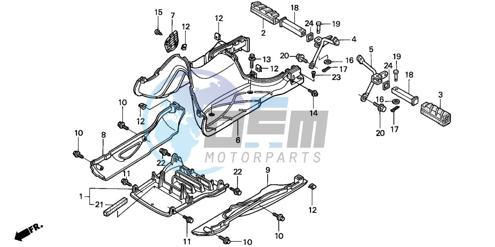 FLOOR PANEL/PILLION STEP