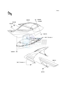 ZX 600 M [NINJA ZX-6RR] (M1) [NINJA ZX-6RR] drawing SIDE COVERS_CHAIN COVER