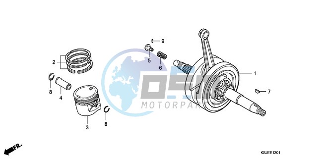 CRANKSHAFT/PISTON (CRF100F)