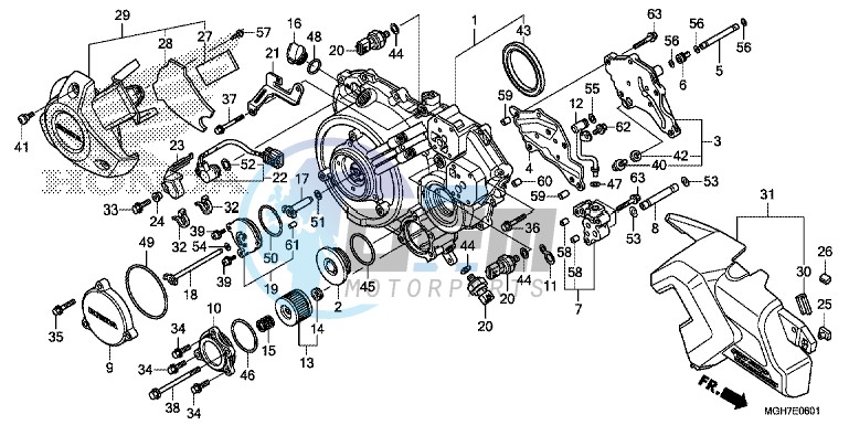 RIGHT CRANKCASE COVER (VFR1200XD/ XDA/ XDL/ XDS)