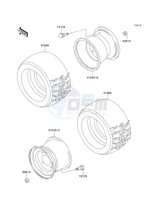 KAF 950 B [MULE 3010 DIESEL 4X4] (B2-B3) [MULE 3010 DIESEL 4X4] drawing WHEELS_TIRES