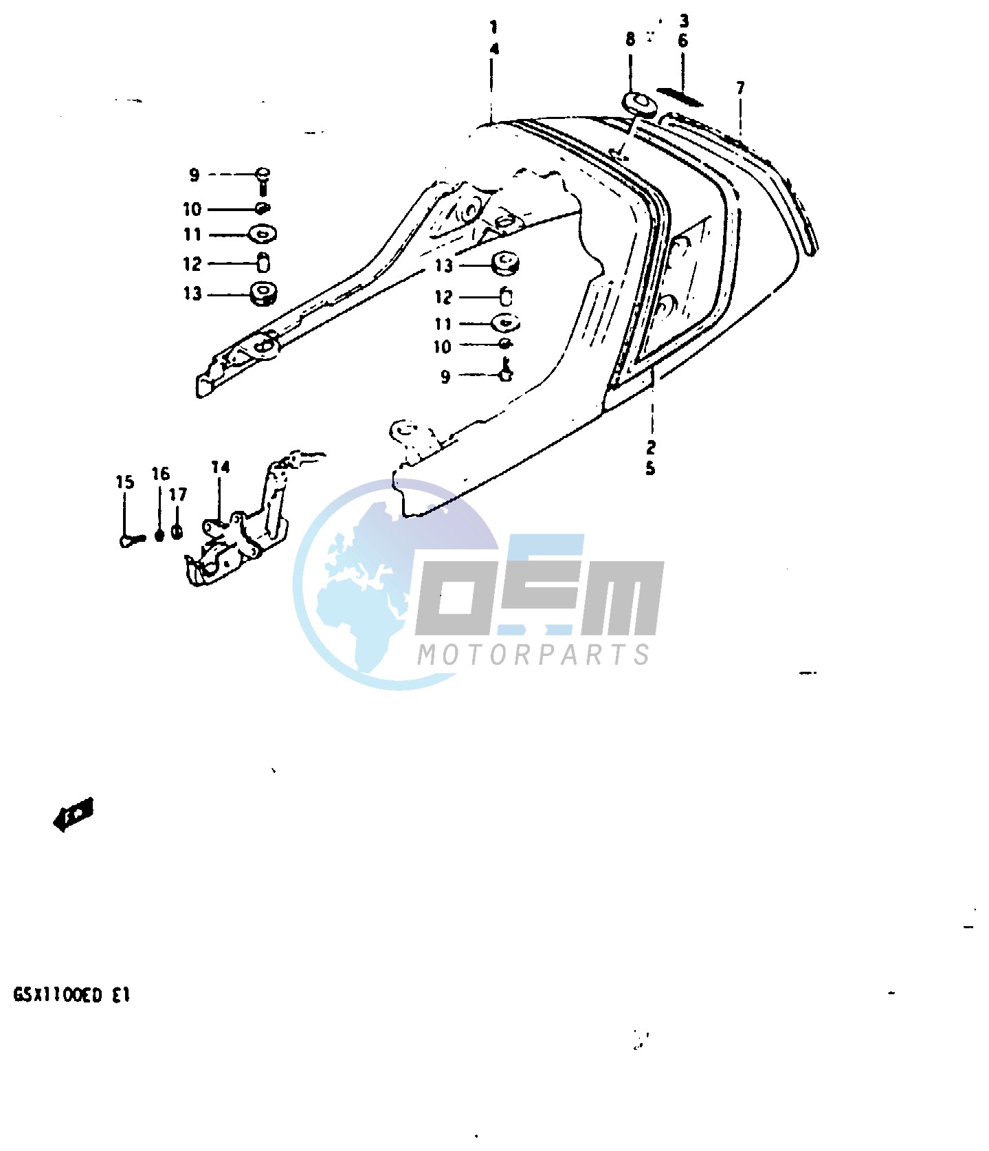 SEAT TAIL COVER (GSX1100ESD)