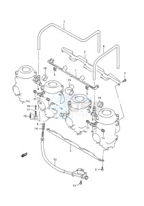 GSX-R1100 (E28) drawing CARBURETOR FITTINGS