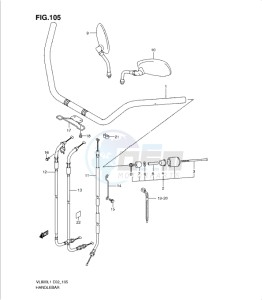 VL800 drawing HANDLEBAR (VL800CL1 E24)