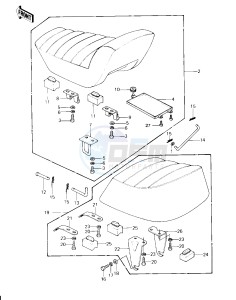 KZ 750 H [LTD] (H1) [LTD] drawing SEAT -- 80 H1- -