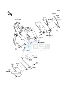 ER-6f EX650C9F GB XX (EU ME A(FRICA) drawing Cowling(Center)