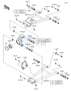 MULE PRO-DX KAF1000EHF EU drawing Rear Suspension