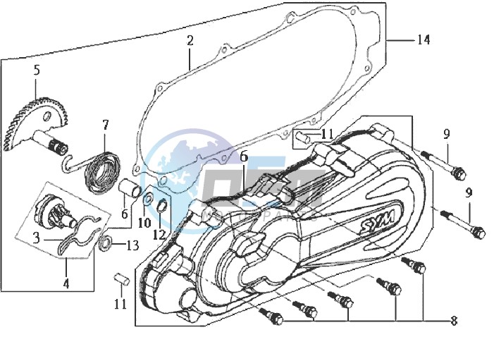 CRANKCASE COVER LEFT