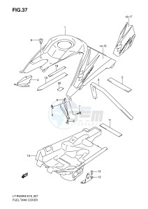 LT-R450 (E19) drawing FUEL TANK COVER (MODEL K6 K7)