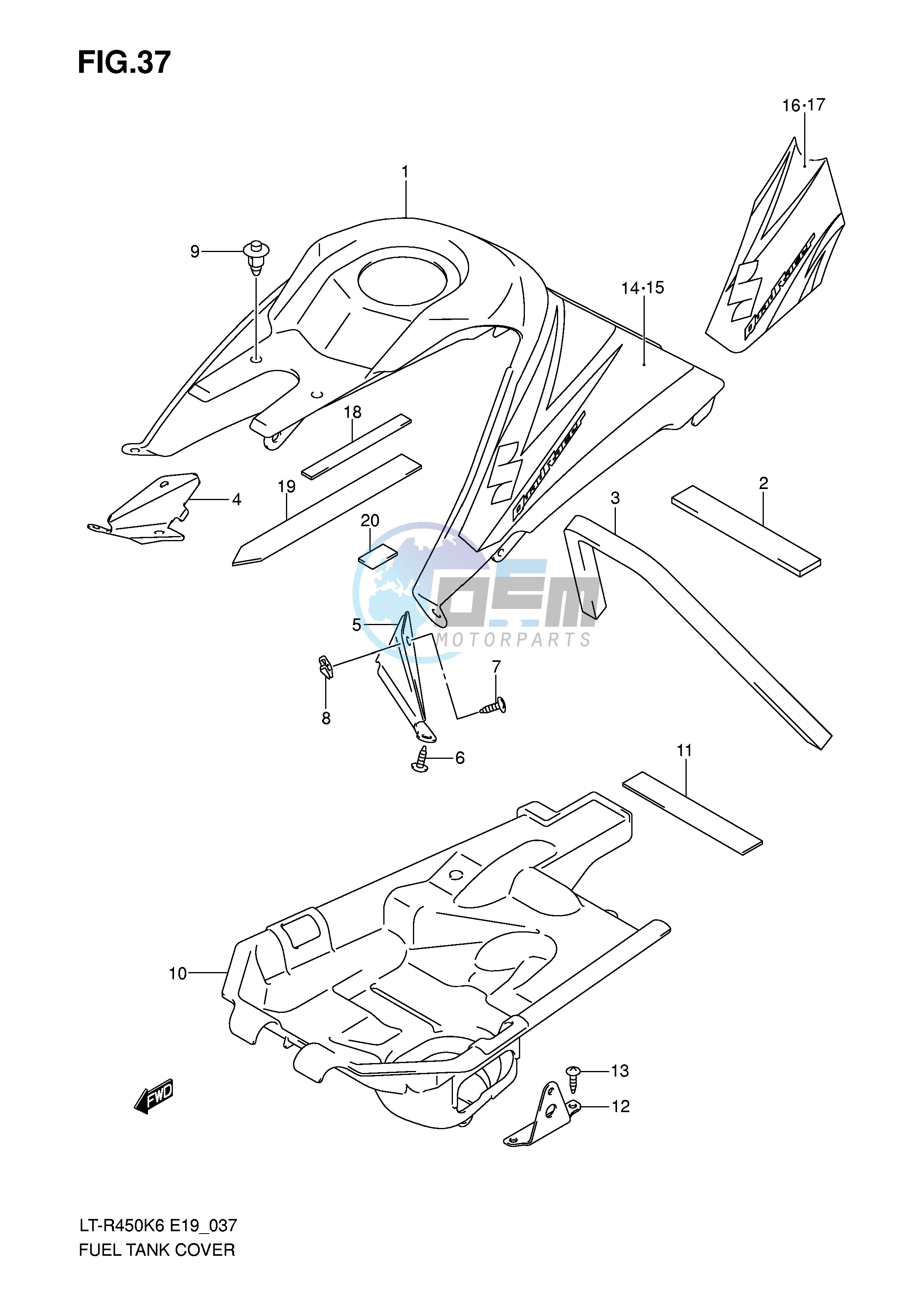 FUEL TANK COVER (MODEL K6 K7)