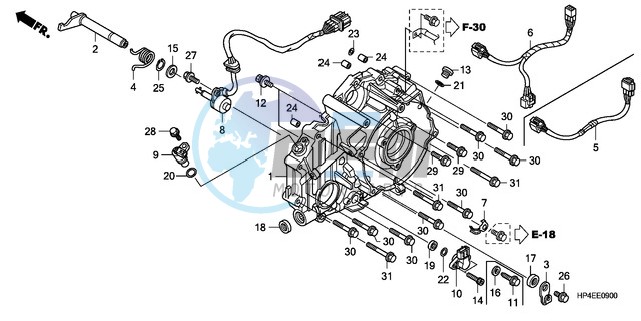 REAR CRANKCASE COVER