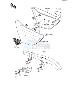 KZ 250 W [LTD BELT] (W1) [LTD BELT] drawing SIDE COVERS_BELT COVER