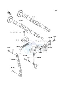 JET SKI ULTRA LX JT1500G9F EU drawing Camshaft(s)/Tensioner