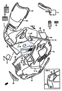 GSX750F (K-T) drawing COWLING BODY (MODEL N)