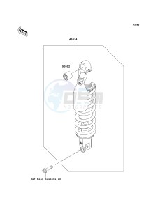 KLX 250 T [KLX250S] (T8F) T9F drawing SHOCK ABSORBER-- S- -