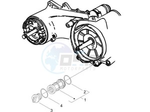 Liberty 50 4t ptt Double disc drawing Flywheel magneto cover - Oil filter