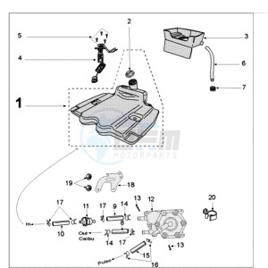 VIVA 3 L 2T A drawing TANK AND FUEL PUMP TAIYOGIKEN