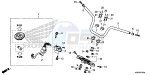 MSX125D MSX125 UK - (E) drawing HANDLE PIPE