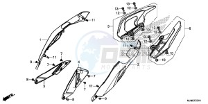 VFR800XF CrossRunner 2ED drawing REAR COWL/HEAT GUARD