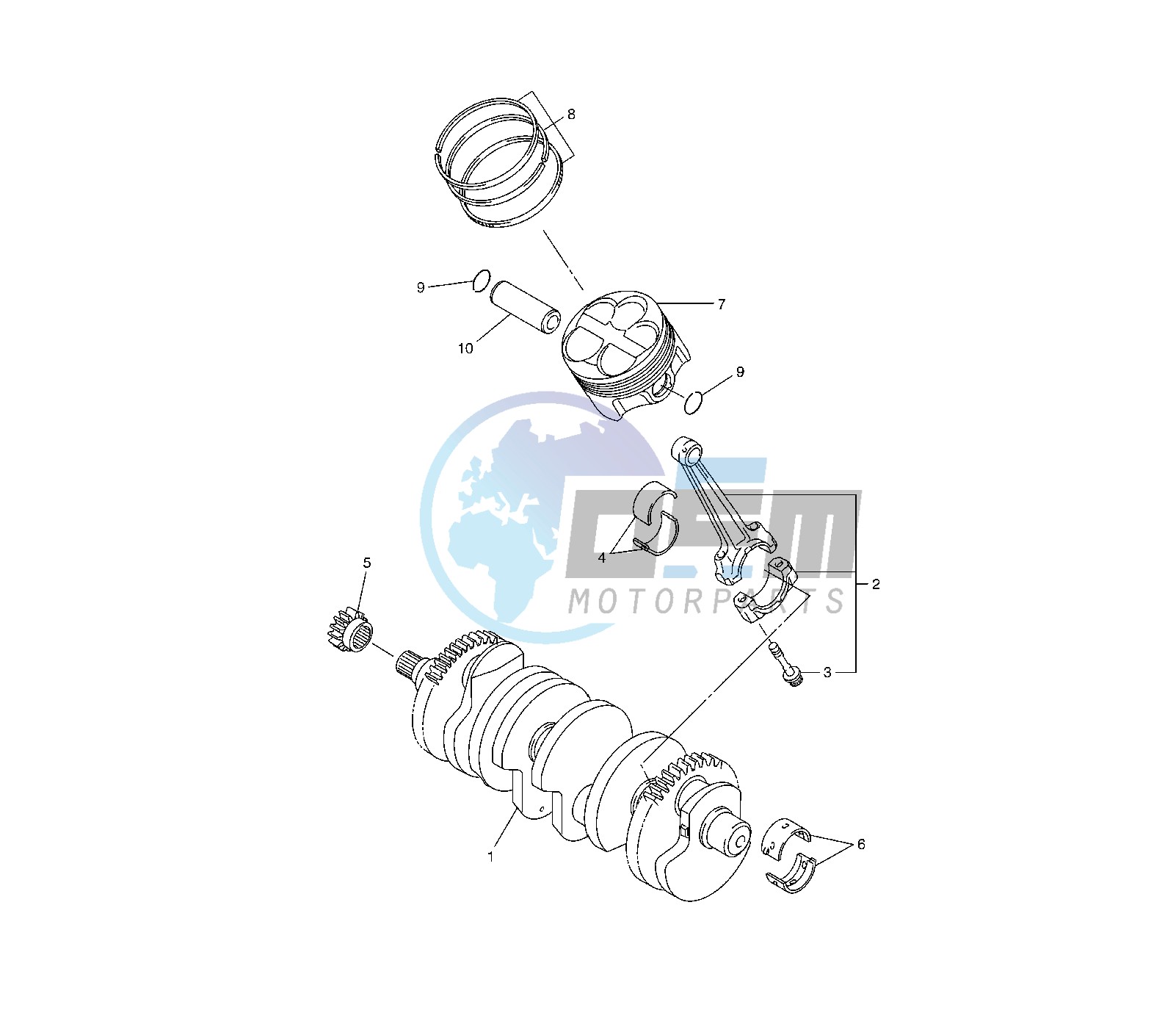 CRANKSHAFT AND PISTON