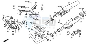 VT1100C2 drawing EXHAUST MUFFLER (VT1100CV)