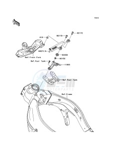 NINJA ZX-6R ZX600RBF FR GB XX (EU ME A(FRICA) drawing Steering Damper