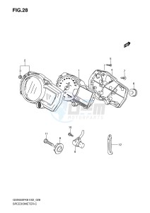 GSX650F (E2) Katana drawing SPEEDOMETER (GSX650F FU)