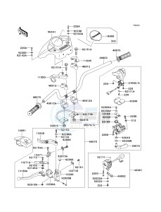 KVF 360 A [PRAIRIE 360 4X4] (A6F-A9F) A8F drawing HANDLEBAR