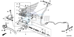 VFR1200XC drawing CLUTCH MASTER CYLINDER