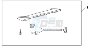 GL18009 France - (F / CMF) drawing REAR SPOILER HONTEREY BLUE METALLIC