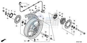 VTR2509 Australia - (U / MK) drawing REAR WHEEL