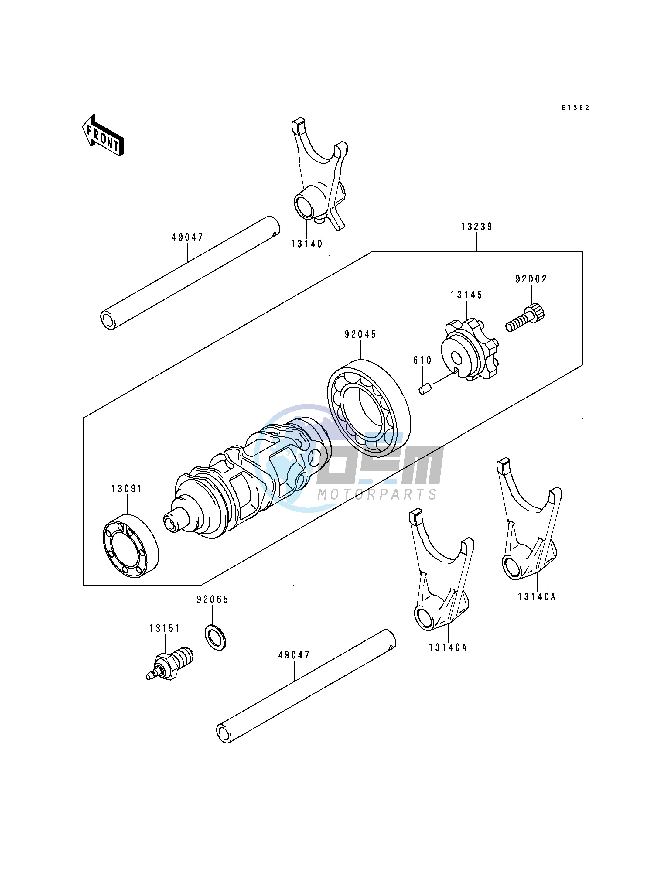 GEAR CHANGE DRUM_SHIFT FORK-- S- -