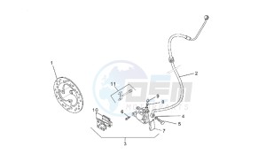 Rally 50 H2O drawing Front brake caliper unit