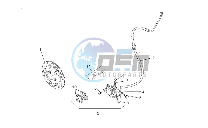 Front brake caliper unit