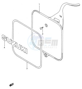 RM125 (E28) drawing FRONT NUMBER PLATE