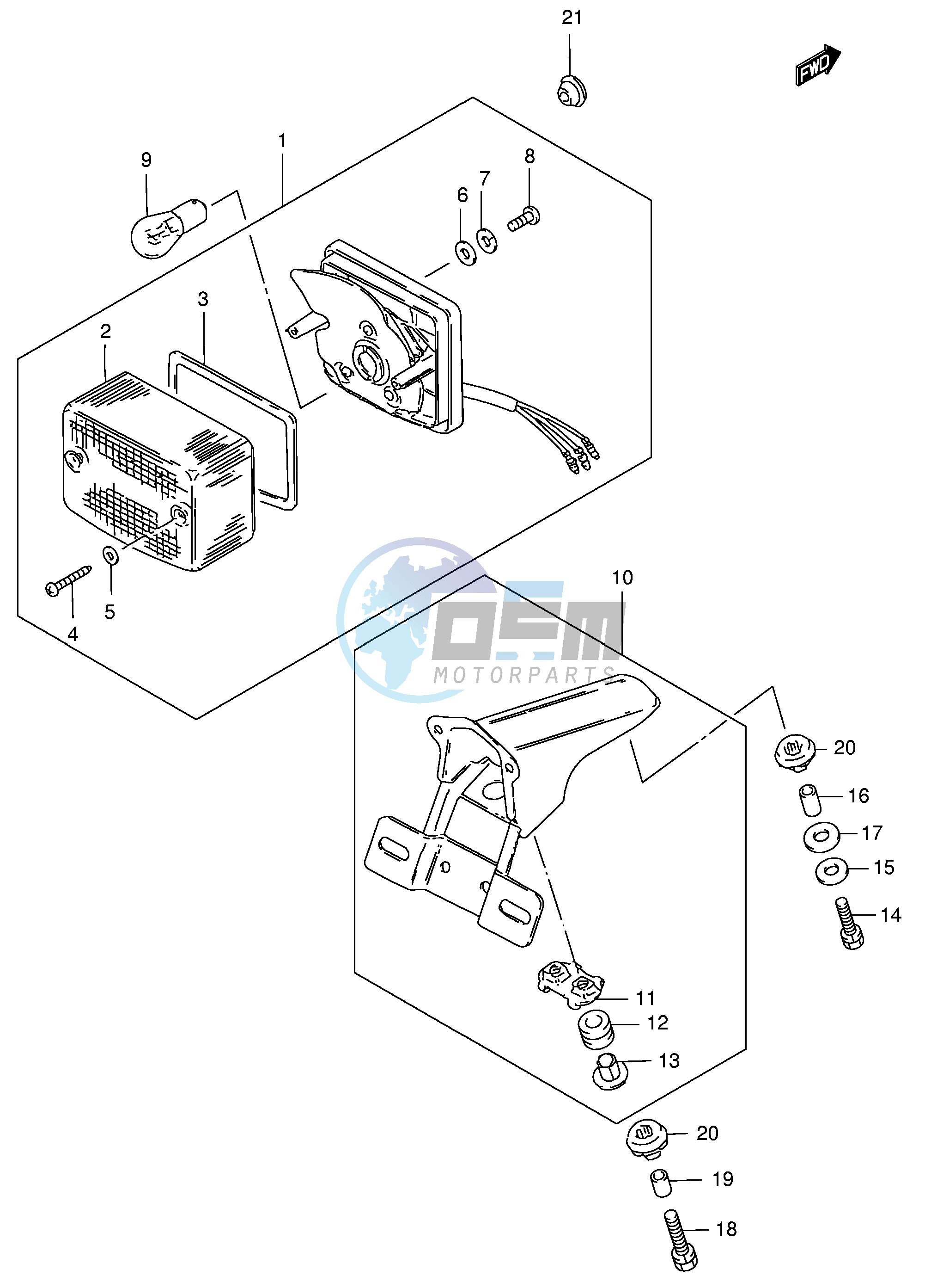 REAR COMBINATION LAMP (E24)