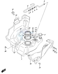 LT-A500XP drawing FUEL TANK