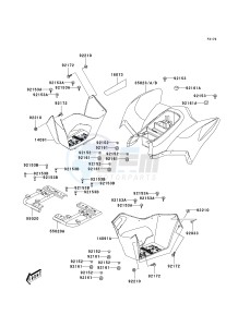 KSF 90 A [KFX90] (A7F-A9S) A7F drawing REAR FENDER-- S- -