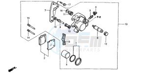 CR85RB drawing FRONT BRAKE CALIPER